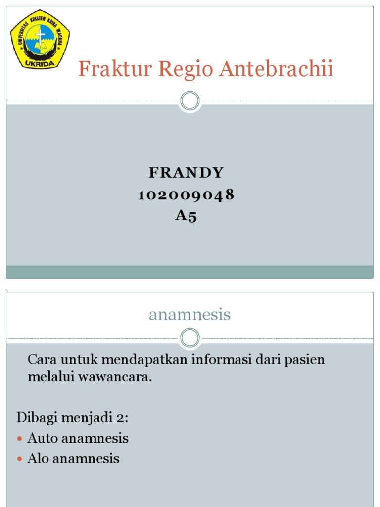Fraktur Radius Ulna | PDF