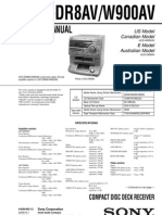 Service Manual: HCD-DR8AV/W900AV