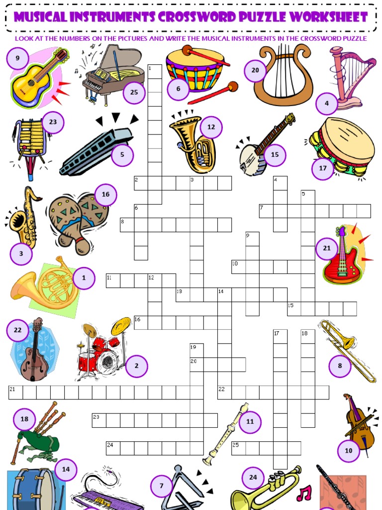 musical-instruments-vocabulary-criss-cross-crossword-puzzle-worksheet