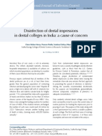 Disinfection of Dental Impressions in Dental Colleges in India: A Cause of Concern