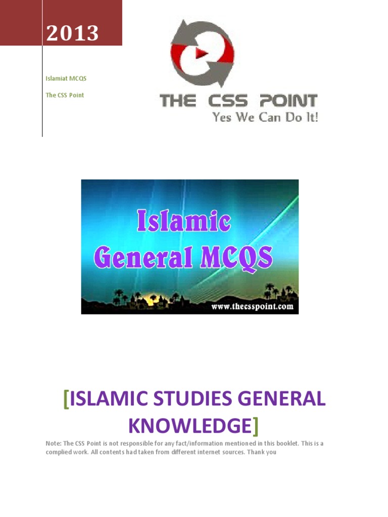 Islamic Studies MCQs and Answers | PDF | Caliphate | Hajj