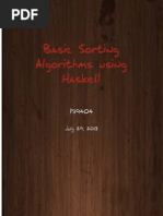 Basic Sorting Algorithms using Haskell - 1