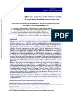 The Effect of Parental Presence on the 5 year-Old Children's Anxiety and Cooperative Behavior in the First and Second Dental Visit