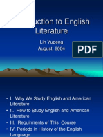 Introduction To English Literature: Lin Yupeng August, 2004