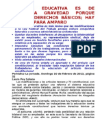 Reforma Educativa Es de Profunda Gravedad Porque Lesiona Derechos Básicos