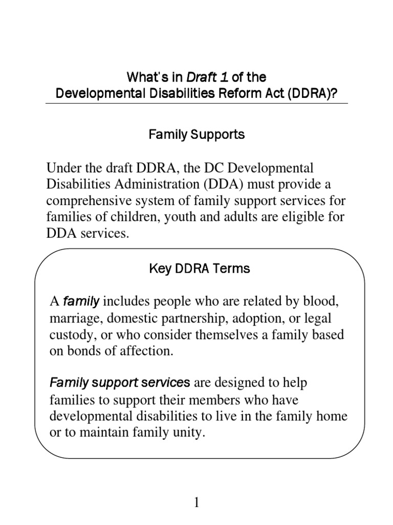 DDRA Family Support Services Overview | PDF | Welfare | The United States