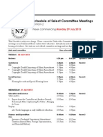 Schedule of Select Committee Meetings: Edition 2 Week Commencing