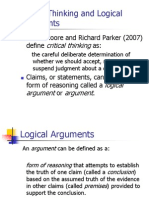 Critical Thinking and Logical Arguments