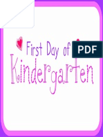 First Day of Kindergarten (Girl)