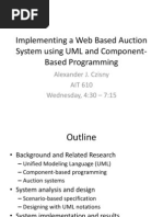 Implementing a Web Based Auction System using UML and Component-Based Programming