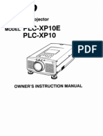 Sanyo PLC XP10 Manual