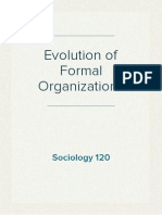 Evolution of Formal Organizations