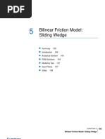 Bilinear Friction Model: Sliding Wedge