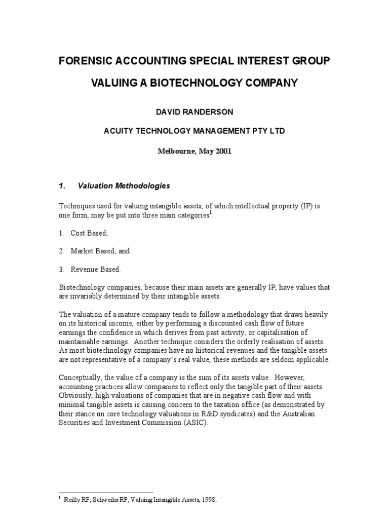 Valuing Biotech Companies | PDF