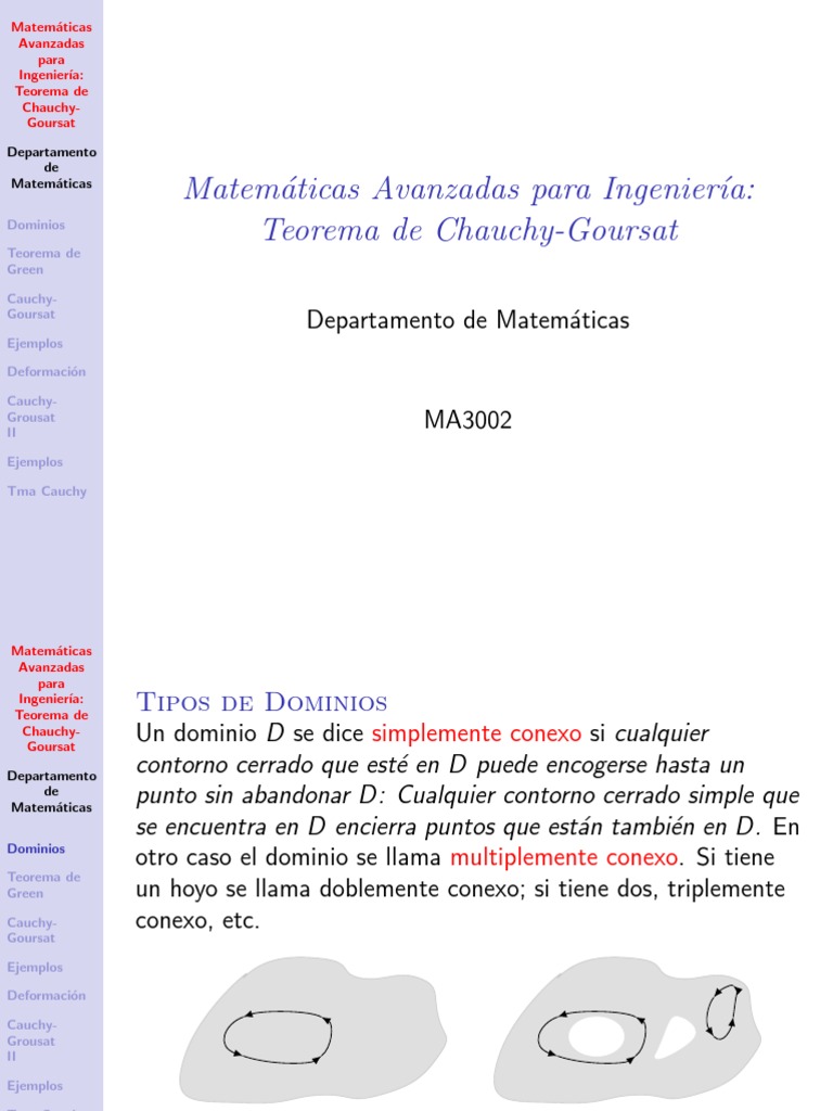 Teorema de Cauchy Goursat PDF Integral Curva