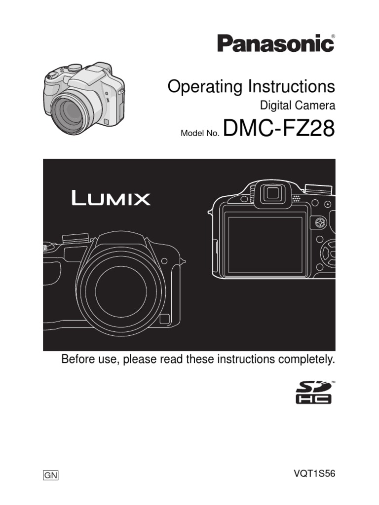 Panasonic Camera DMC FZ28 Manual PDF Secure Digital Battery Charger