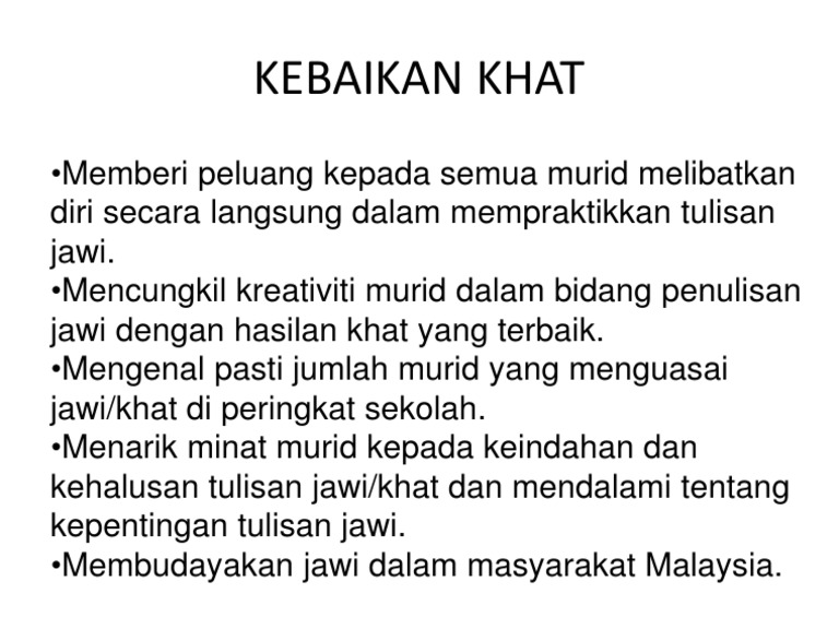 Kebaikan Khat Pdf