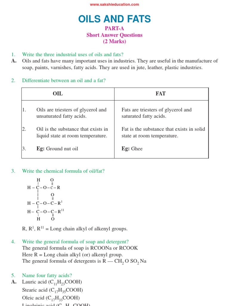 9 Oils and Fats PDF Vegetable Oil Soap