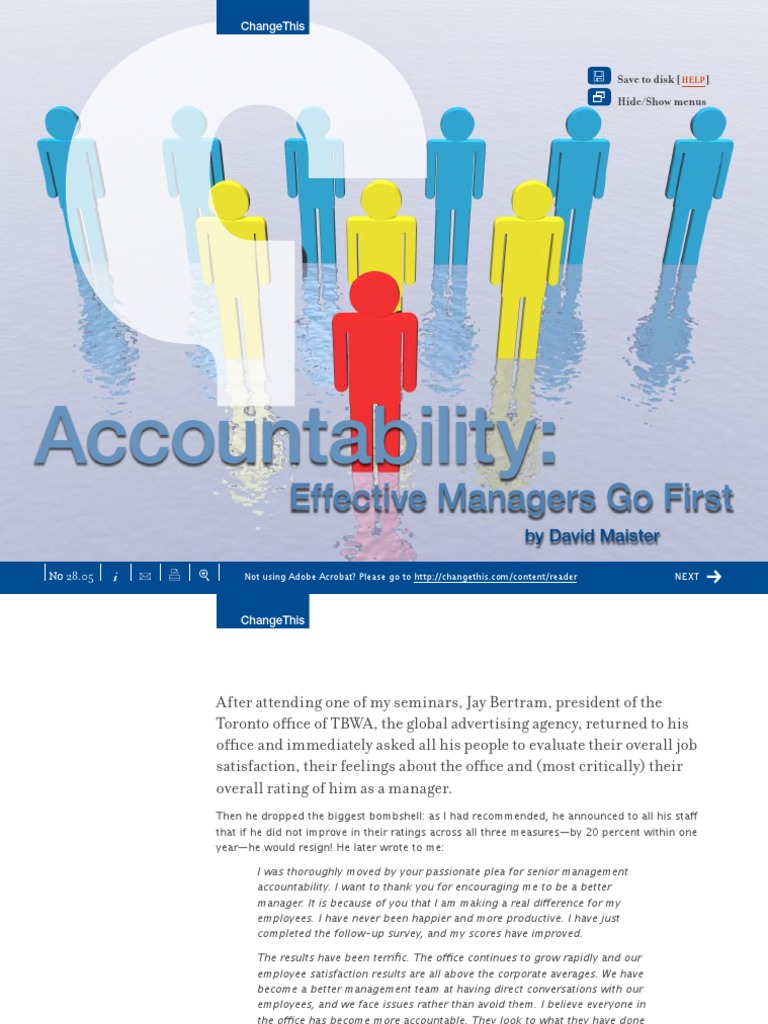 Accountability:: Effective Managers Go First | PDF | Integrity ...