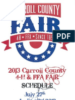 Carroll County 4-H & FFA Fair July 27th – August 2nd, 2013

