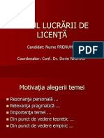 Ghid-Sablon - Prezentarea Lucrarii de Licenta (v-2013)