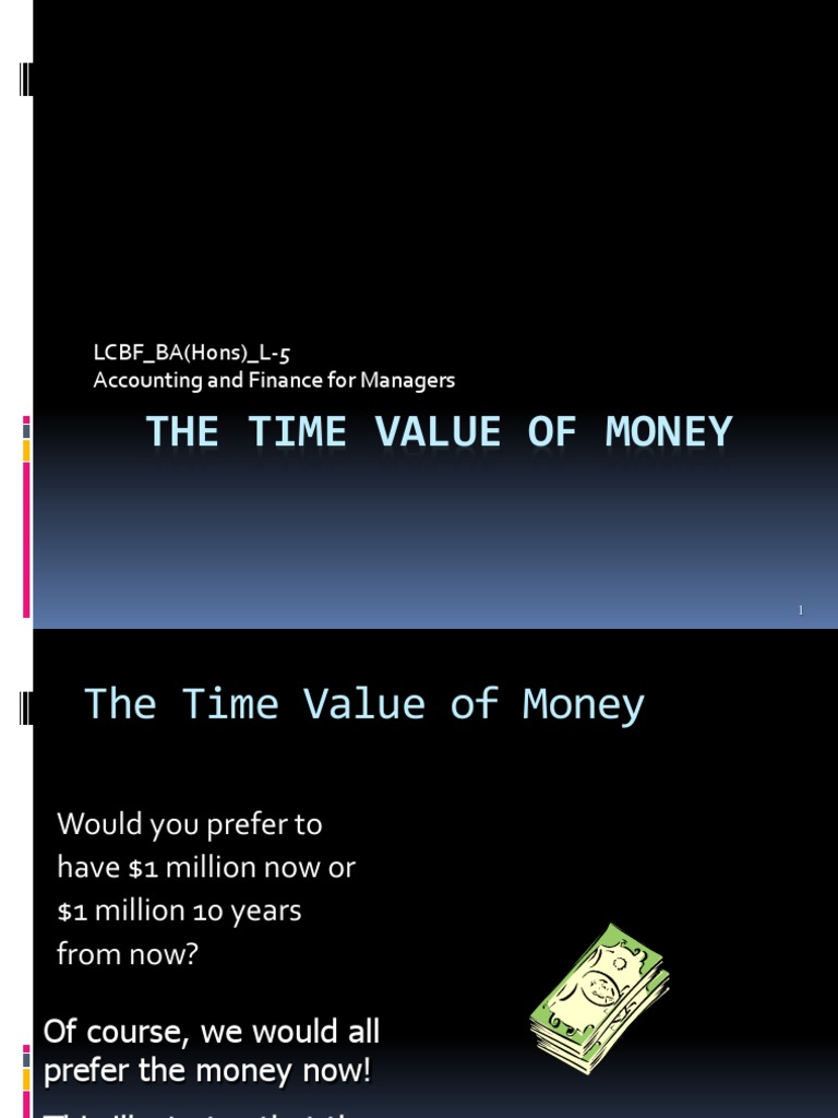 The Time Value of Money LCBF BA (Hons) L5 Accounting and Finance