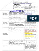 Date Course selection info.: 日期 選課相關事項 說明 Notes