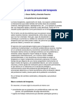 El Trabajo Con La Persona Del Terapeuta