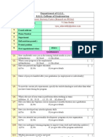 Alumni Survey Form (Based On Peos) V.Usha Reddy Vyza - Ushareddy@Yahoo - Co.In