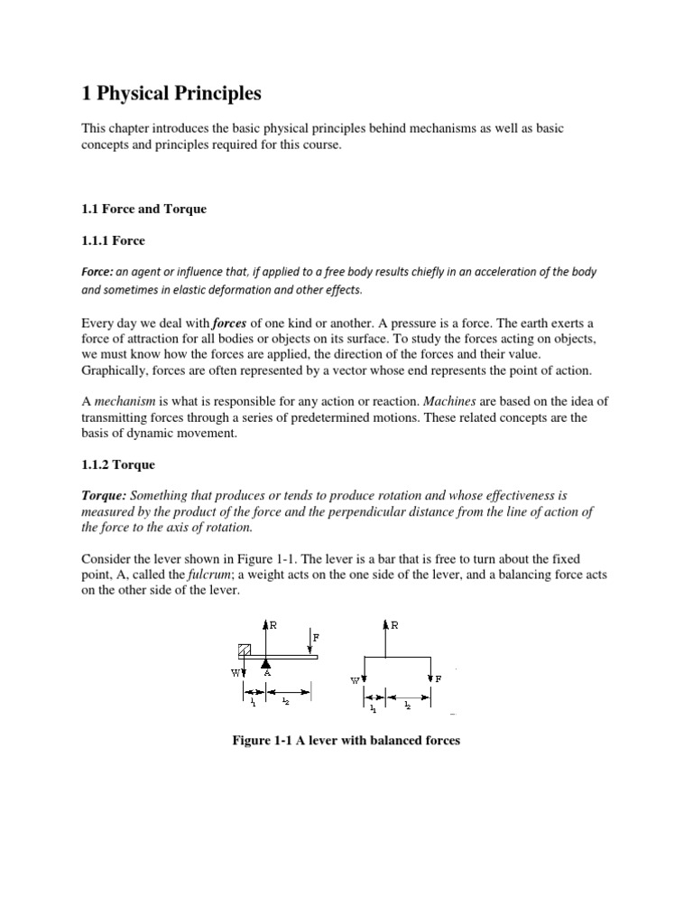 Basic Physical Principles of Mechanics | PDF