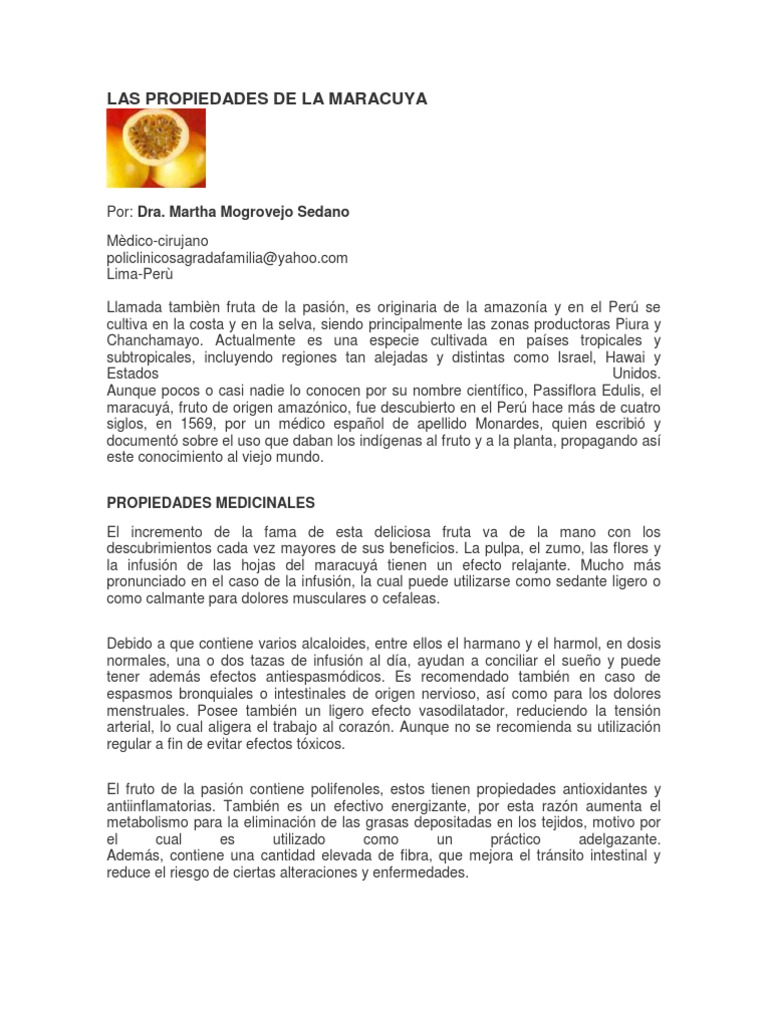 Maracuya Alimentos Plantas