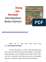 Komuniti Orang Yang Mahu Berubah Mendapatkan Badan Idaman