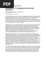 4. Hermeneutics , St. Augustine and Innermost Awareness