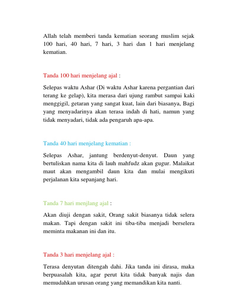 Tanda Kematian Dan Mati Batang Otak Pdf