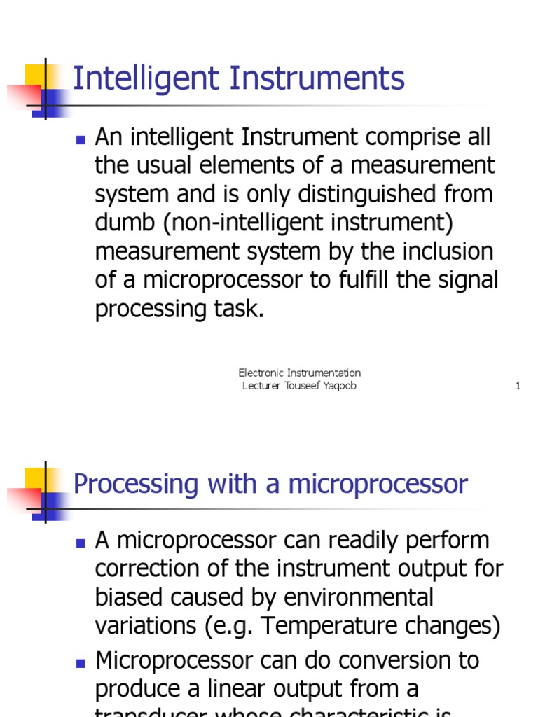 Intelligent Instrumentation Overview | PDF | Random Access Memory ...