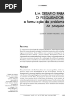 um desafio para o pesquisador - a formulação do problema de pesquisa