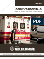 Bill de Blasio's report, "Saving Brooklyn Hospitals"