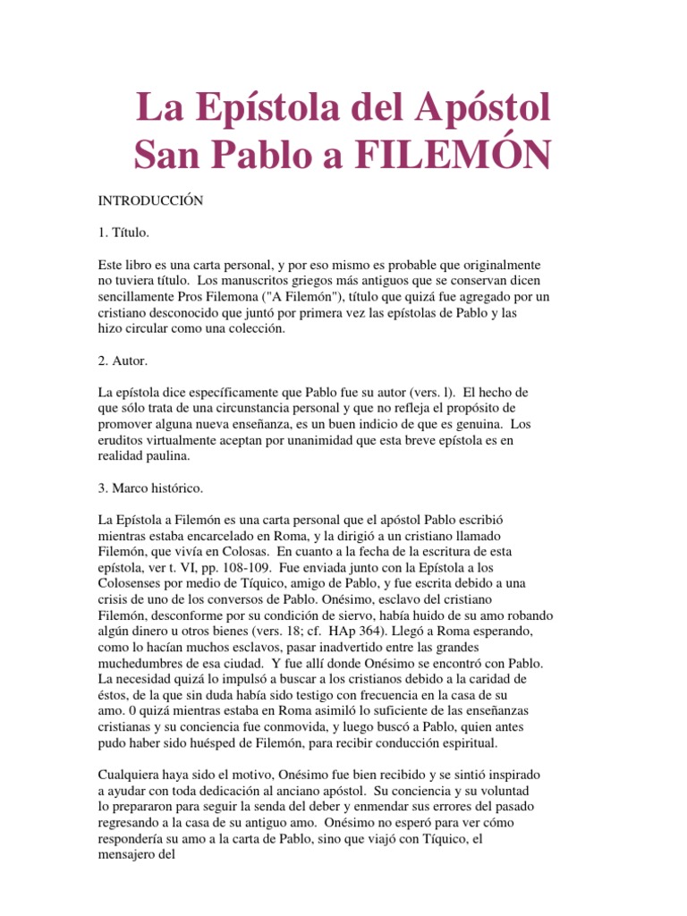 57 Filemon | PDF | Epístola a Filemón | Pablo el apóstol