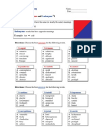 Advanced Synonyms and Antonyms 1