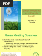 Guide to Green Meetings and Events - by Stacy Canada