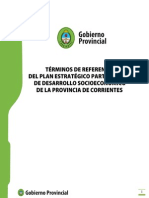 Corrientes TDR Plan Estrategico de Desarrollo Socioecoomico PDF