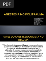 Anestesia No Politrauma Prontissimo
