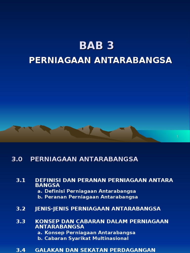 Bab 3 Perniagaan Antarabangsa