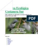 Reserva Ecológica Costanera Sur - AVES