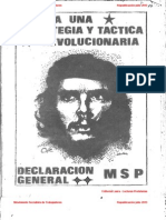 Declaracion General del Movimiento Socialista Popular - Hacia una estratégia y táctica revolucionaria - MSP.pdf