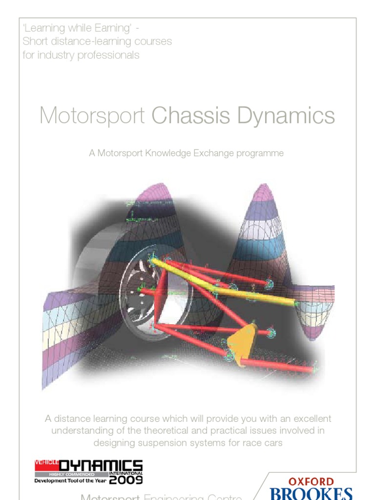 Distance Learning Motorsport Chassis Dynamics Suspension (Vehicle
