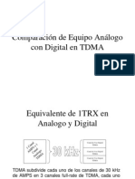 Comparación de Equipo Análogo con Digital en TDMA