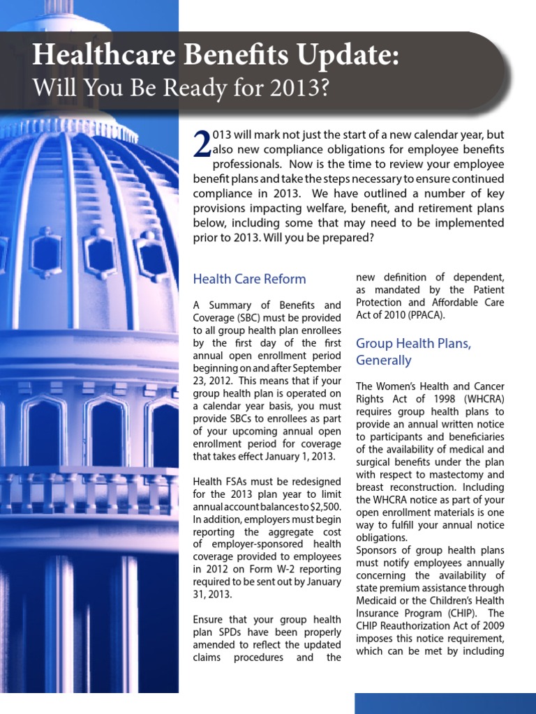 Healthcare Benefits Update | PDF | Medicare (United States) | Employment