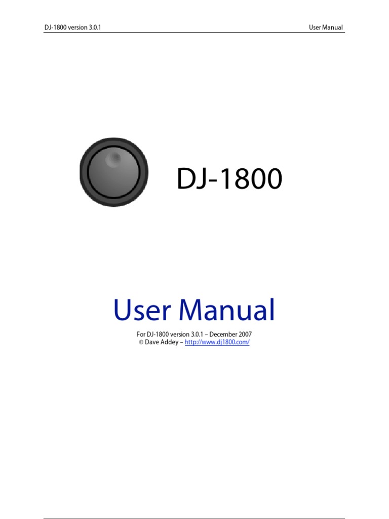 DJ1800 User Manual PDF I Tunes Computer Keyboard