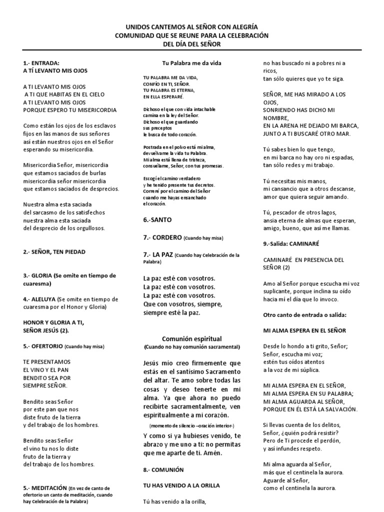 Esquema de Cantos II.docx Misa (Liturgia) Creencia y doctrina